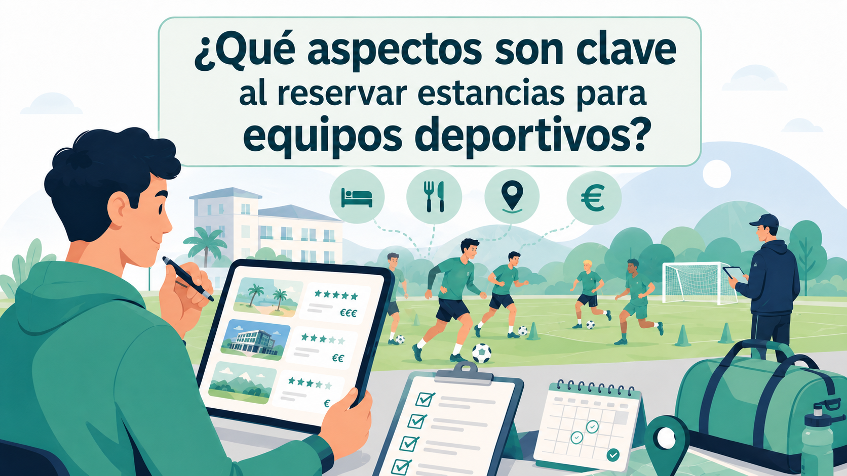¿Qué aspectos son clave al reservar estancias para equipos deportivos?