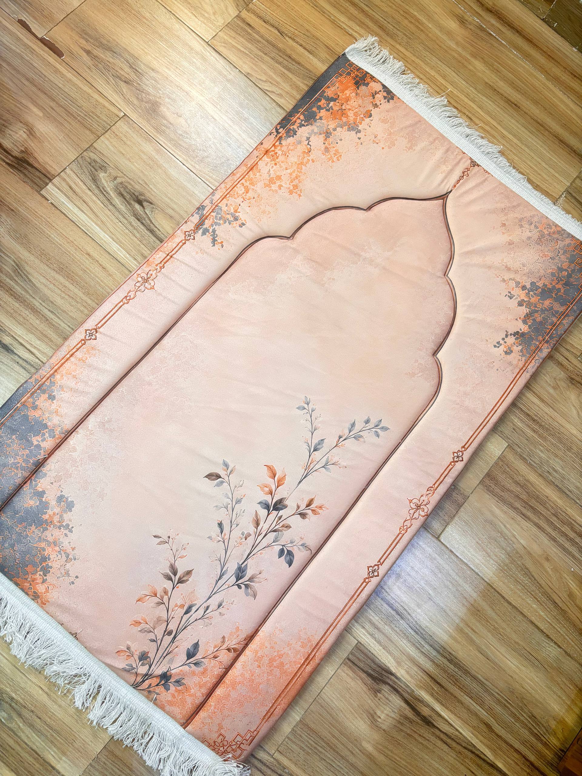 وردي هادئ بنقشة نباتية