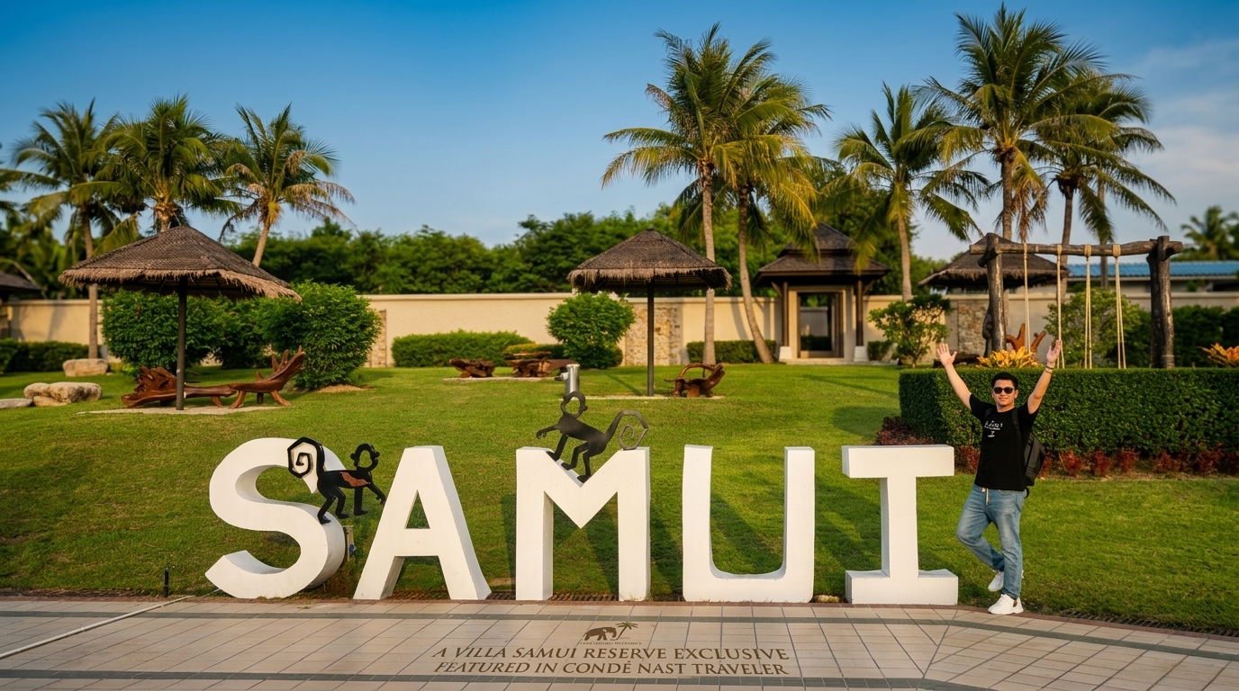 사무이 공항 SAMUI 조형물 인증샷