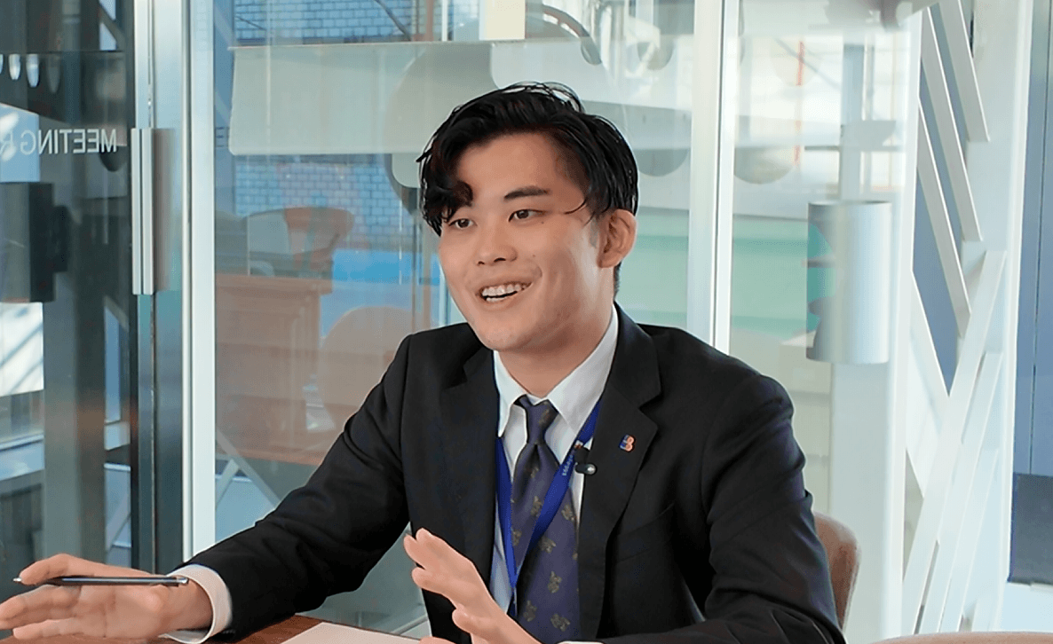 Employee in meeting room