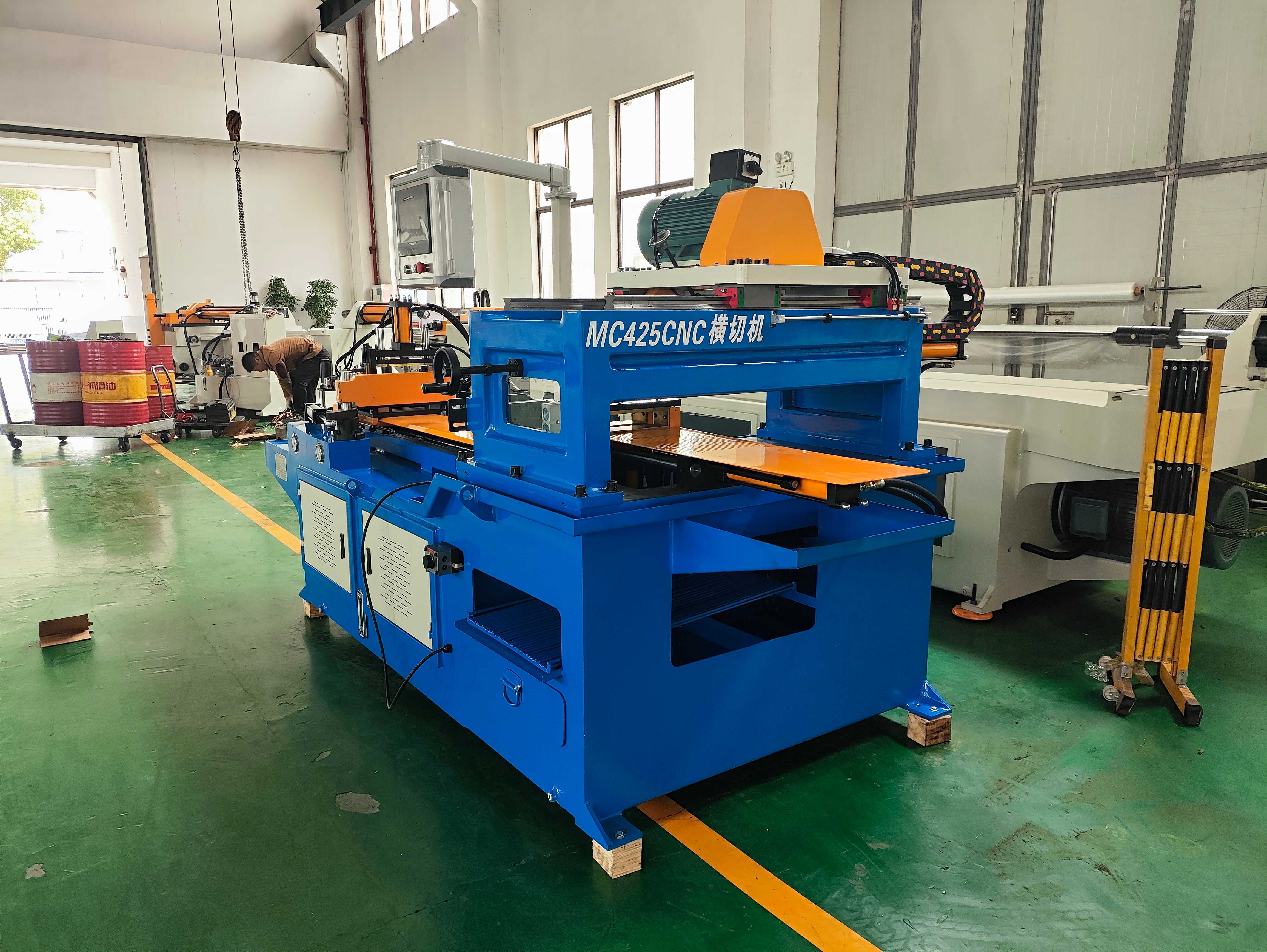MC-425CNC Pipe Cutting Machine - Front View with Label