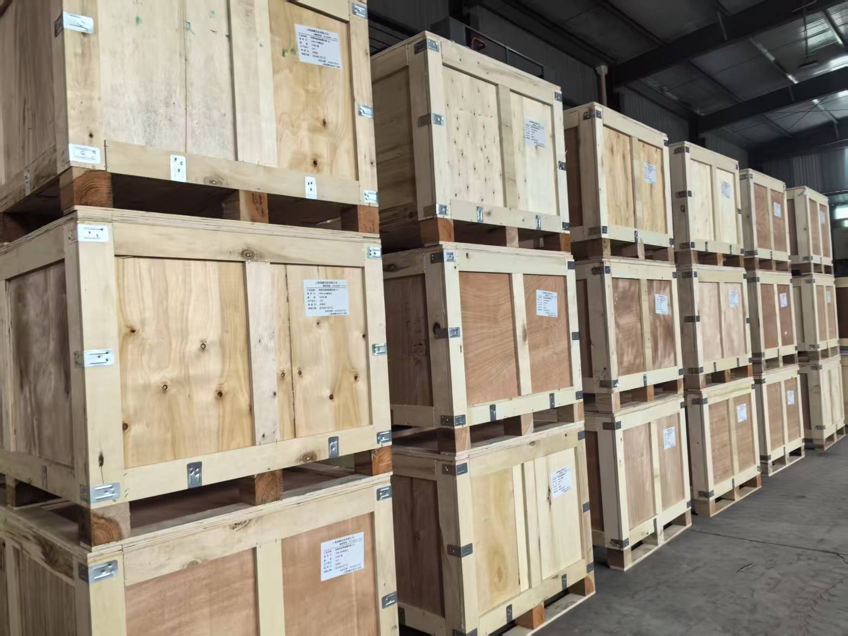 Warehouse with packed goods