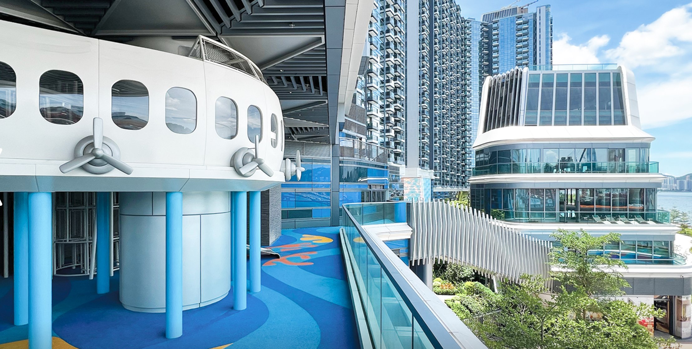 維港灣畔空中花園及景觀步道,俯瞰啟德海傍