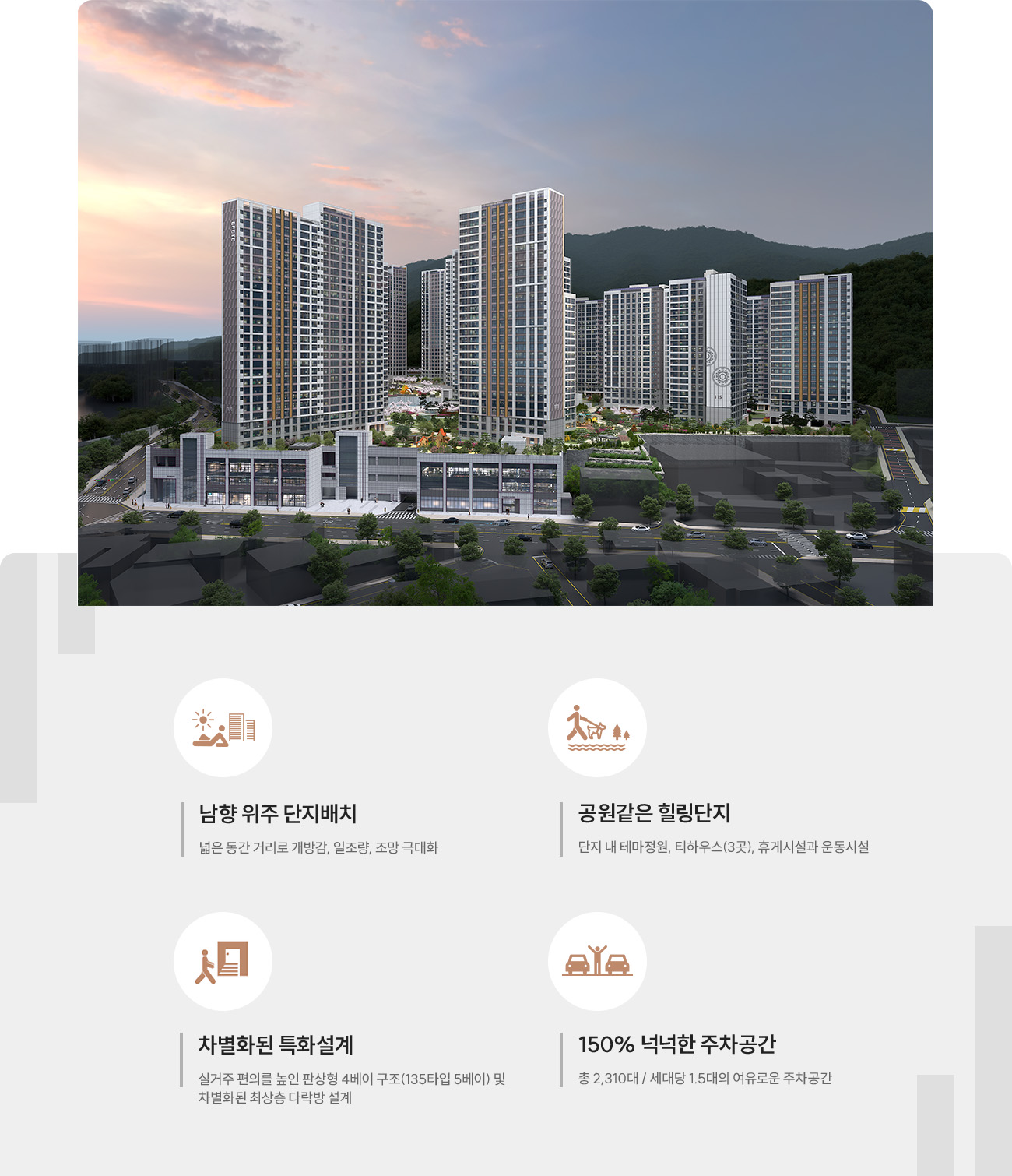 김해 안동 에피트 단지 조감도와 4대 특장점