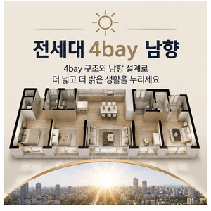 전세대 4bay 남향 설계 안내