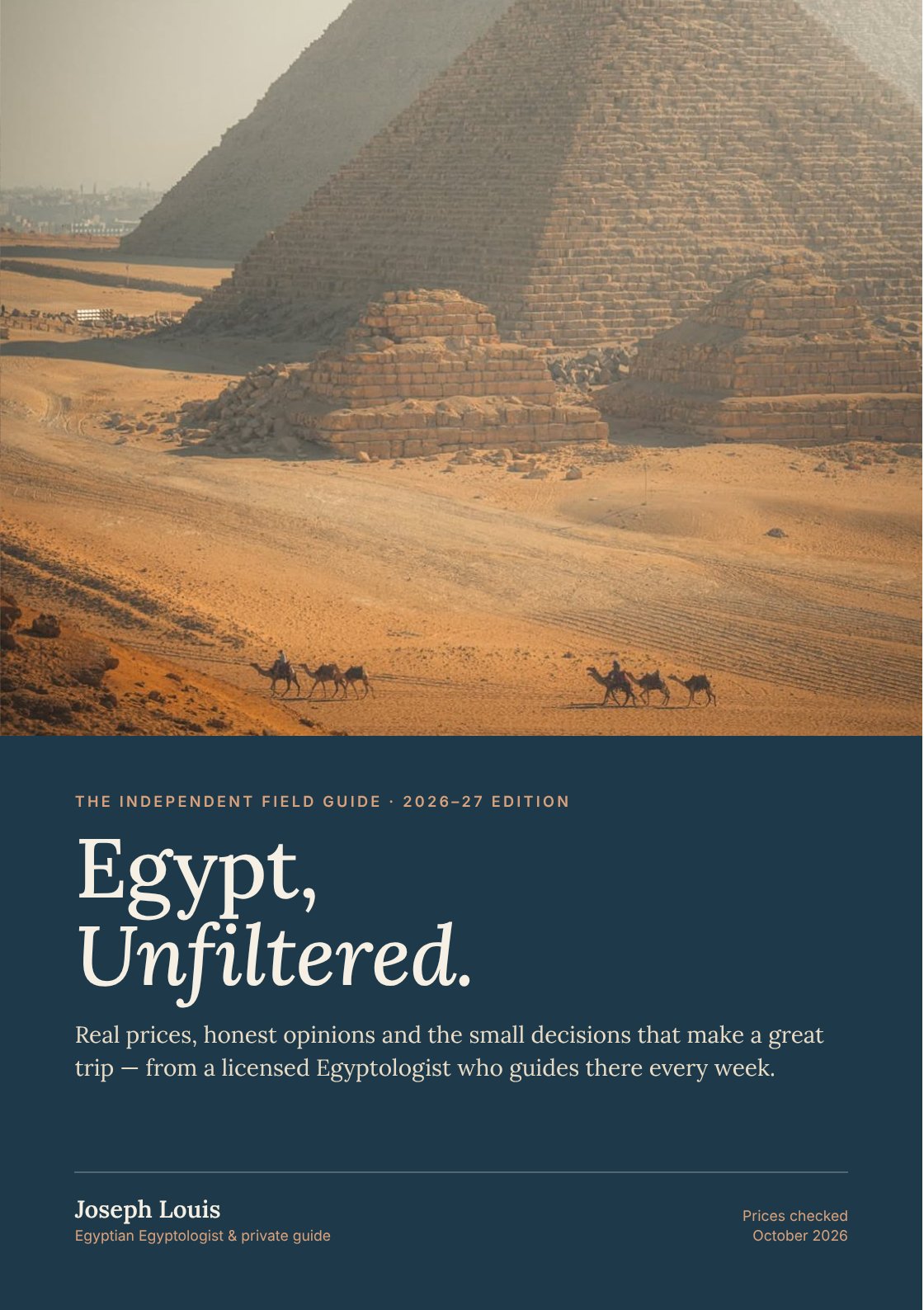 Egypt, Unfiltered 2026–27 edition cover