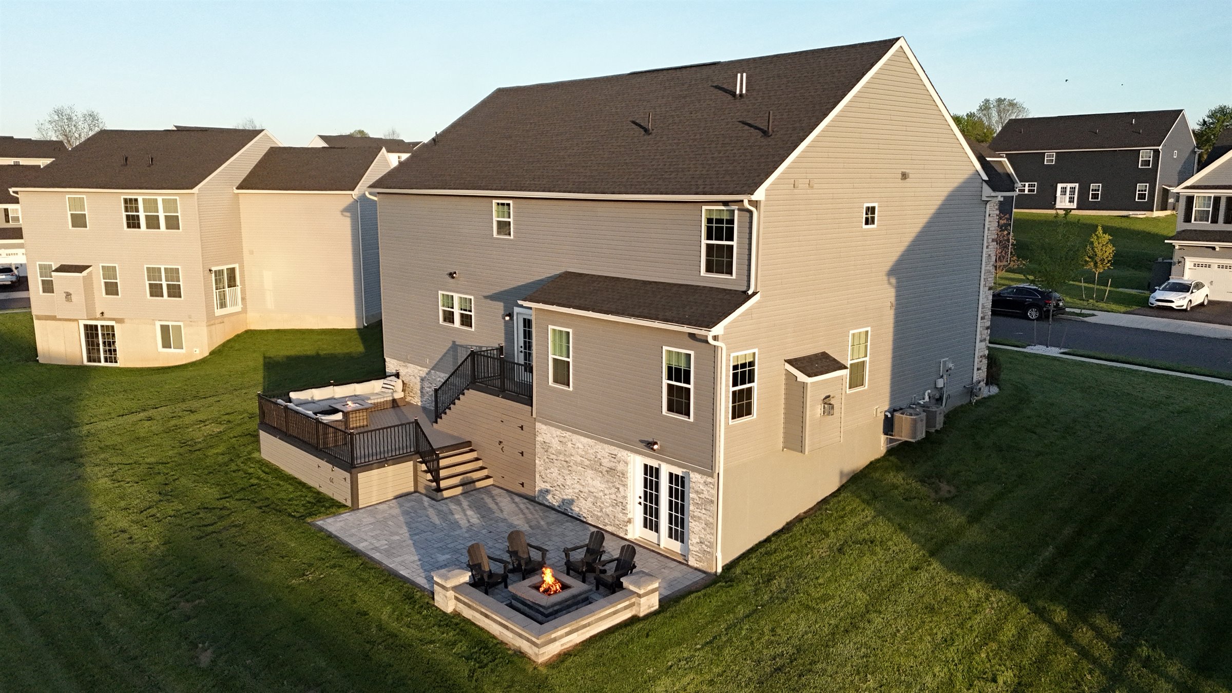 Multi-Level Deck & Patio with Fire Pit