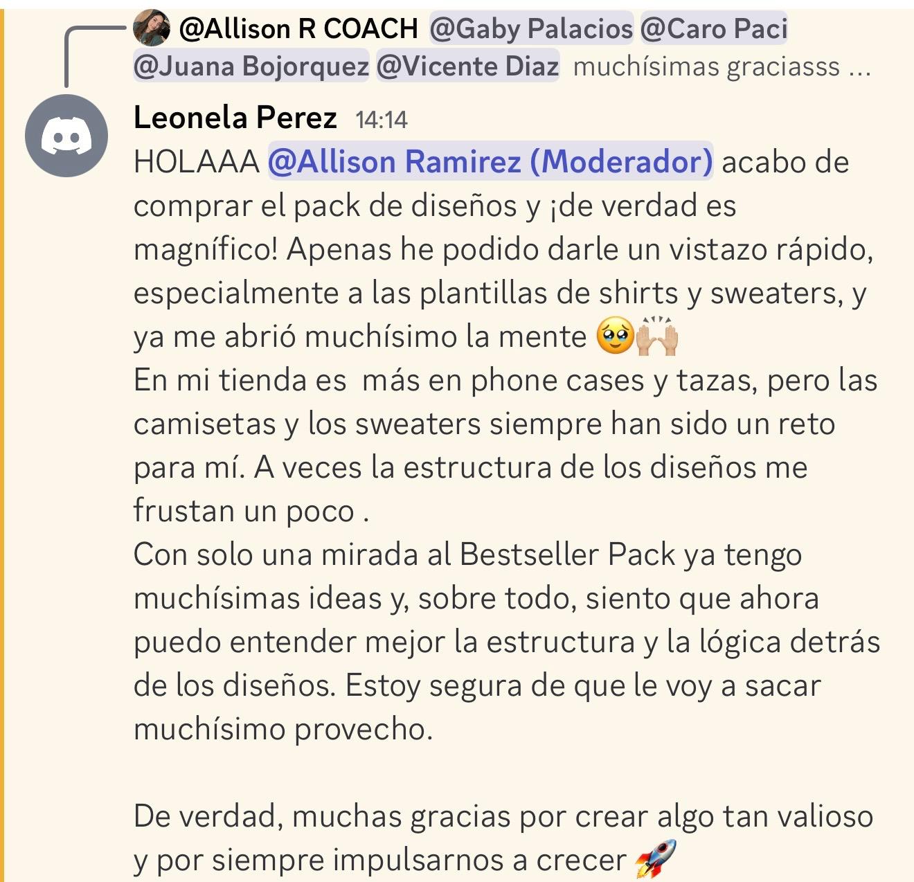 Testimonio de Leonela Perez