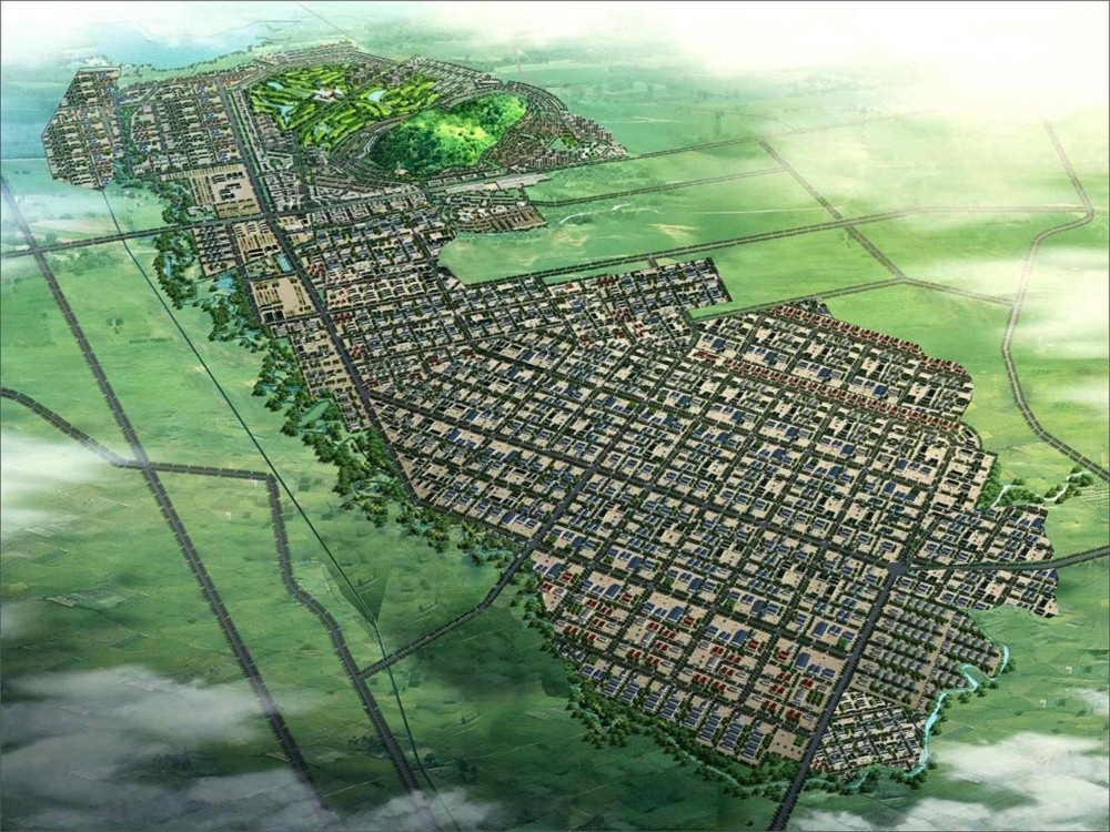 Aerial view of Chau Duc Industrial Park masterplan