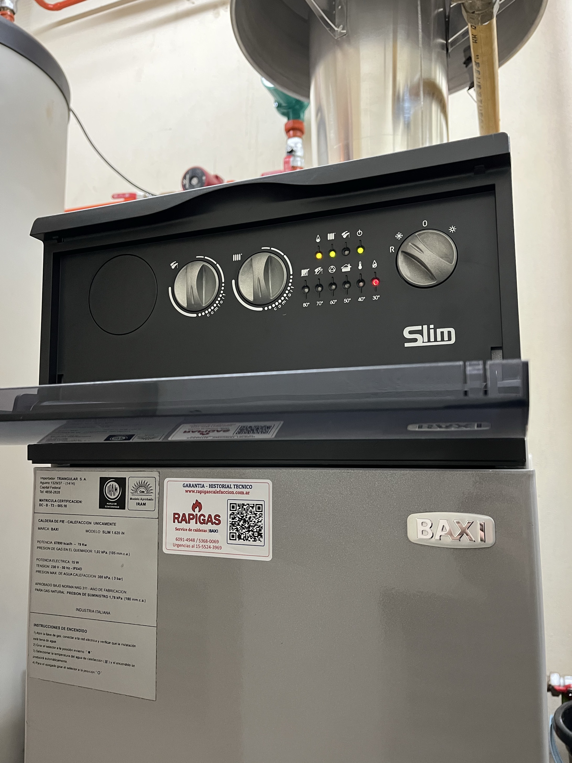 Caldera Baxi Slim 1620 Gn Solo Calefaccion - imagen 3