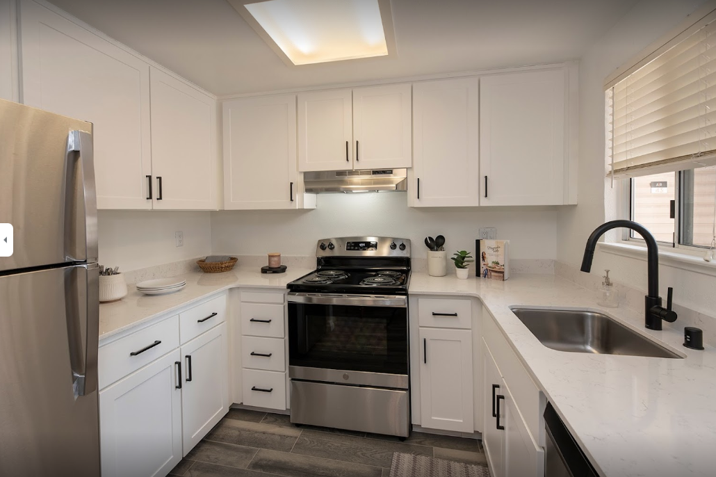 Arlo — White shaker reface + new tops