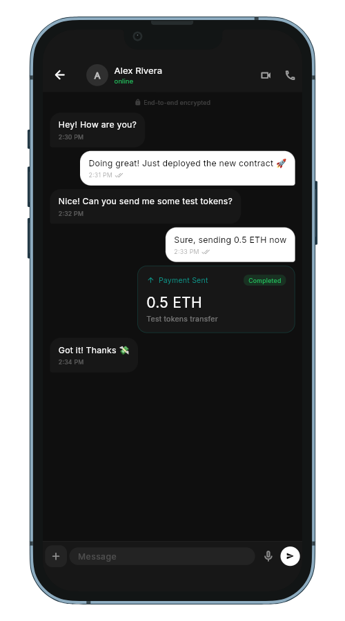 Cipher conversation with payment