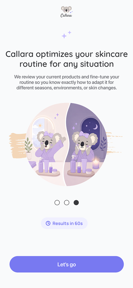 Callara optimizes your routine intro