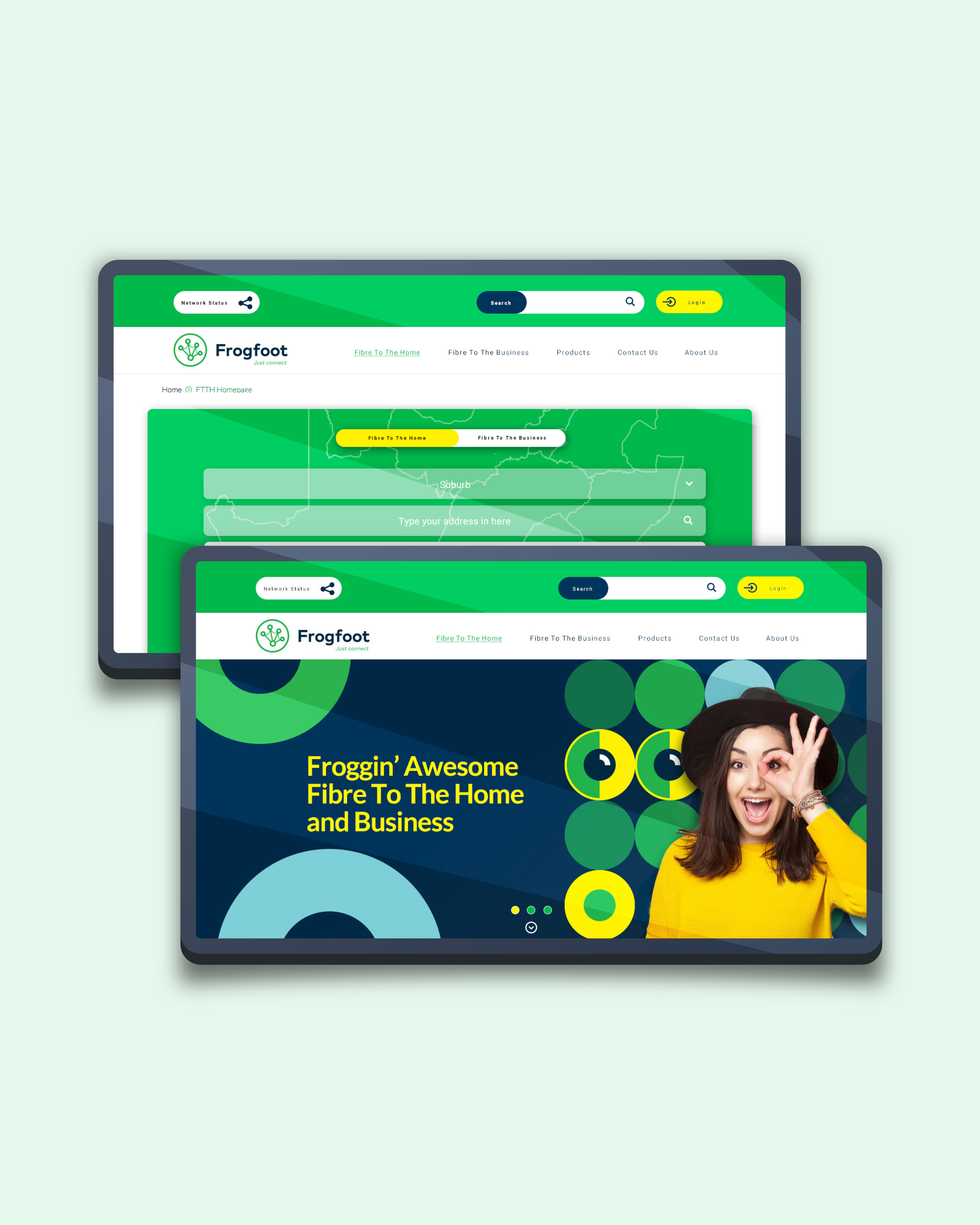 Redesign of the Frogfoot Networks website, evolving an information-led platform into a clearer, user-centric digital experience
