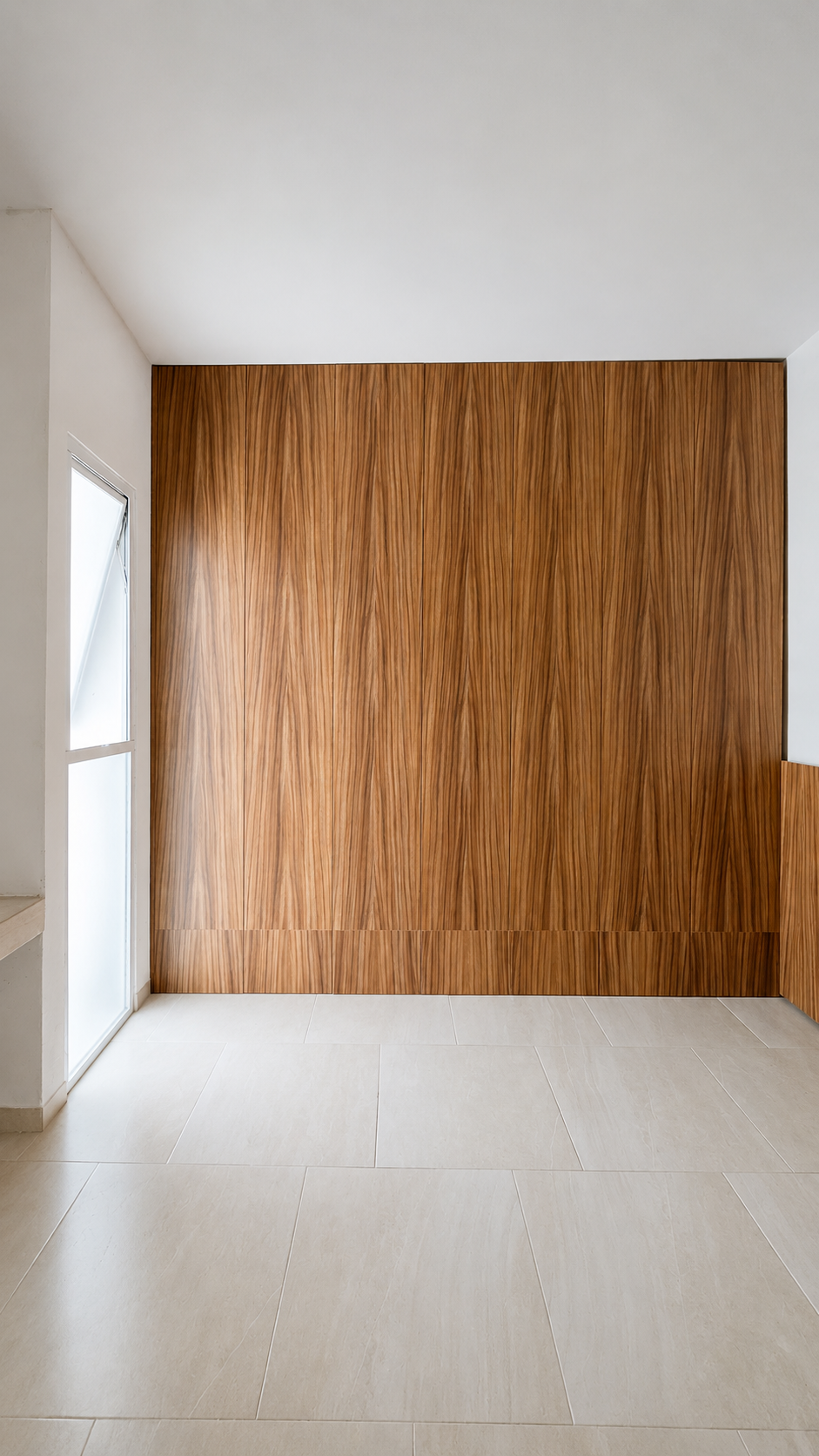 Detalle de madera y acabados interiores