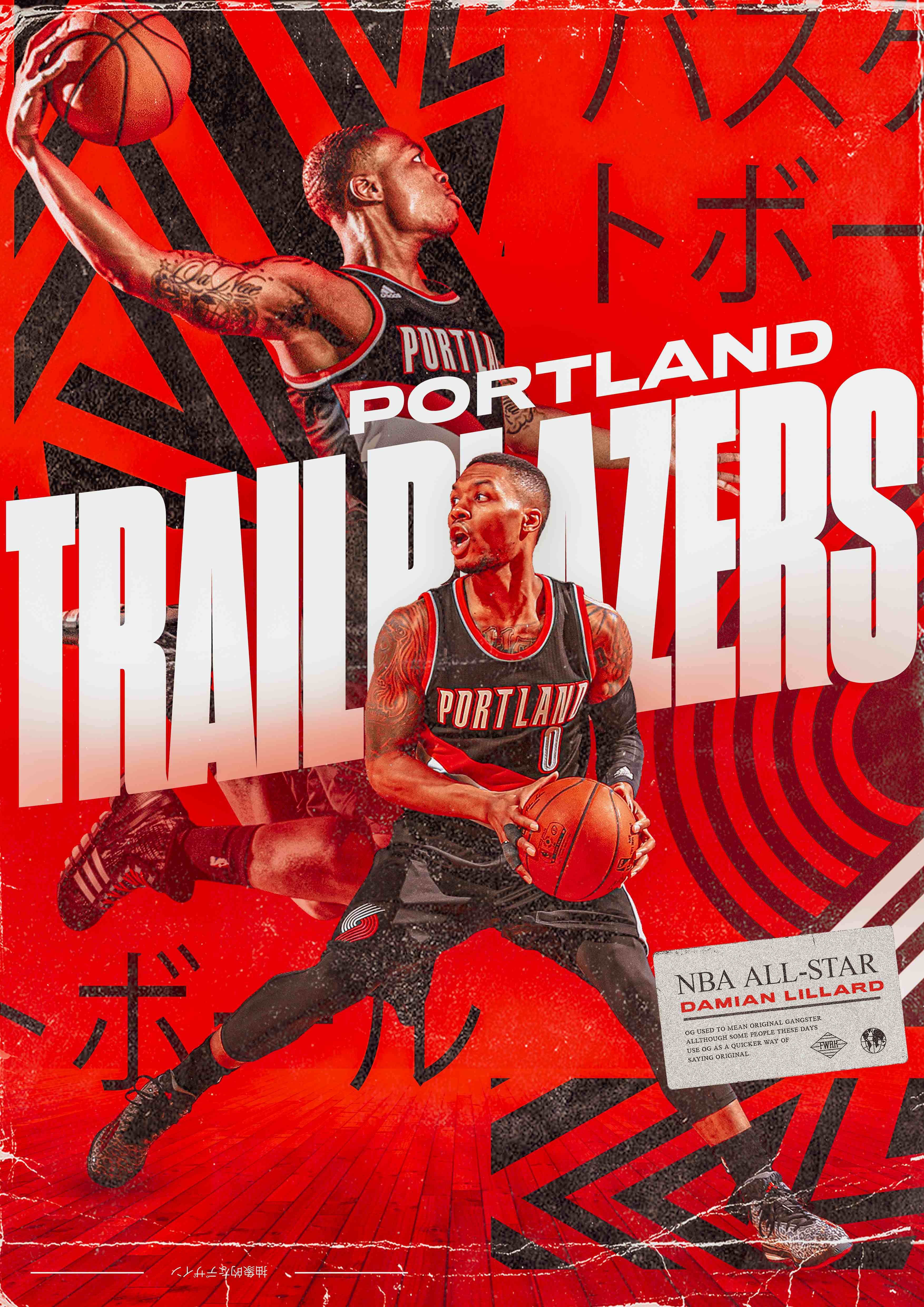 Sports poster design for a basketball player