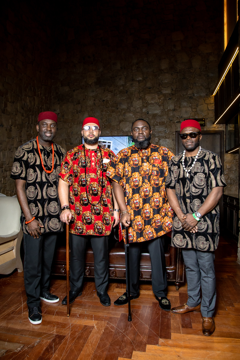 Group of four in cultural attire