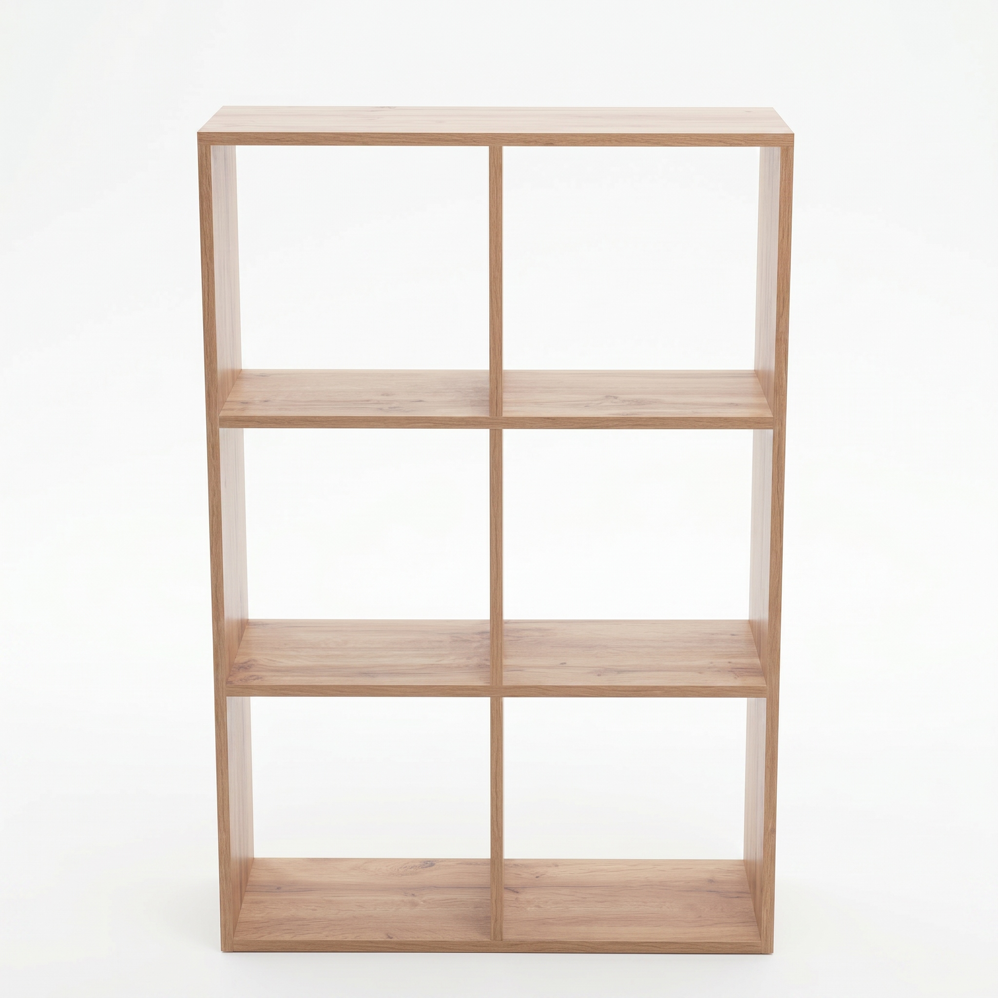 Светлый деревянный стеллаж 2×3 куба