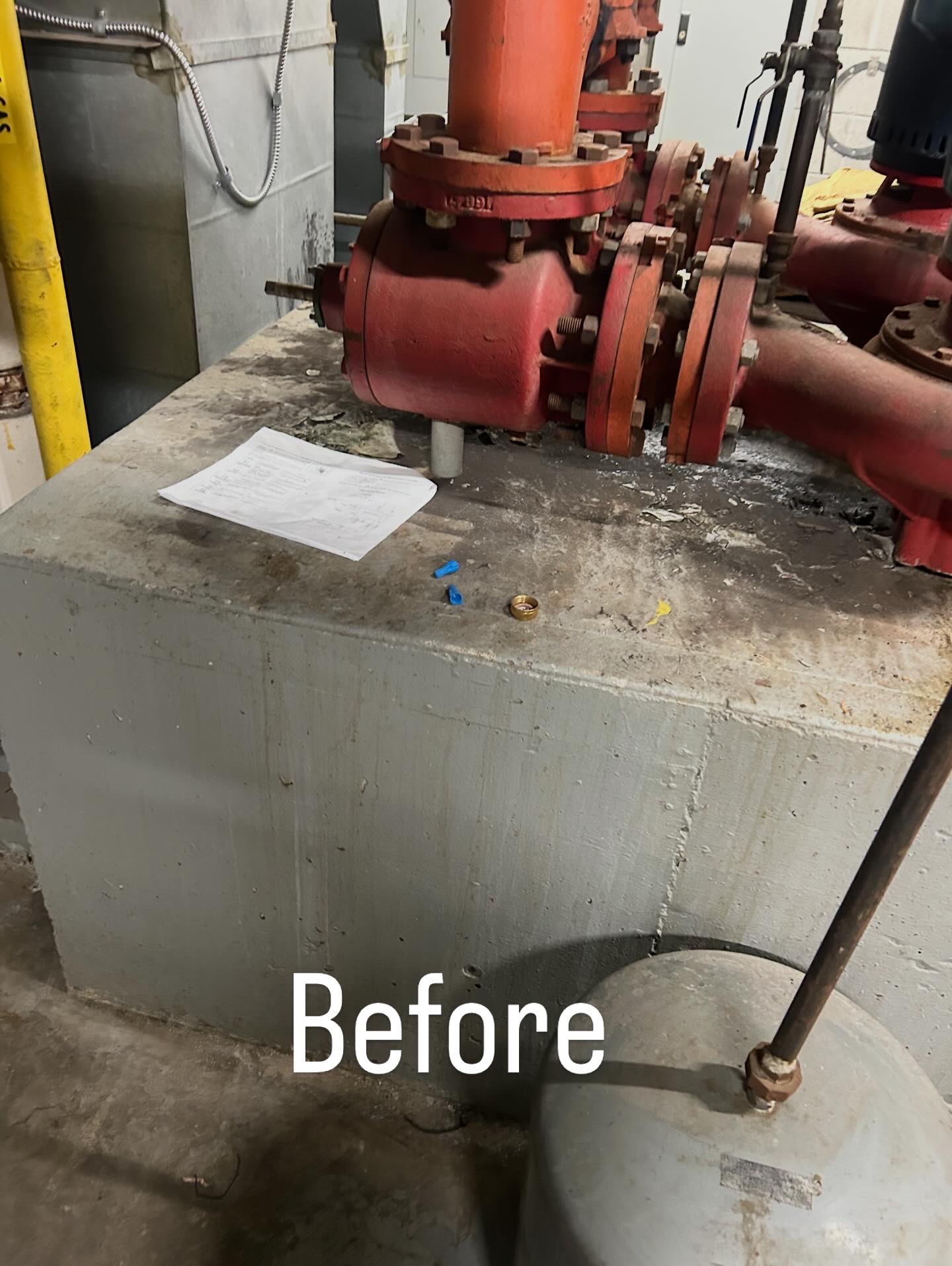 Mechanical Room Cleaning before