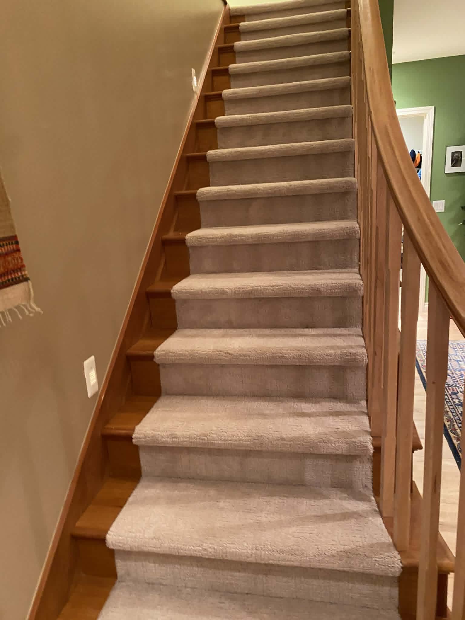 Stairs flooring installation by HP Carpets