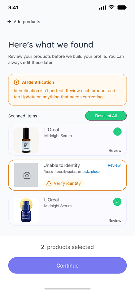 Here's what we found — scanned items review