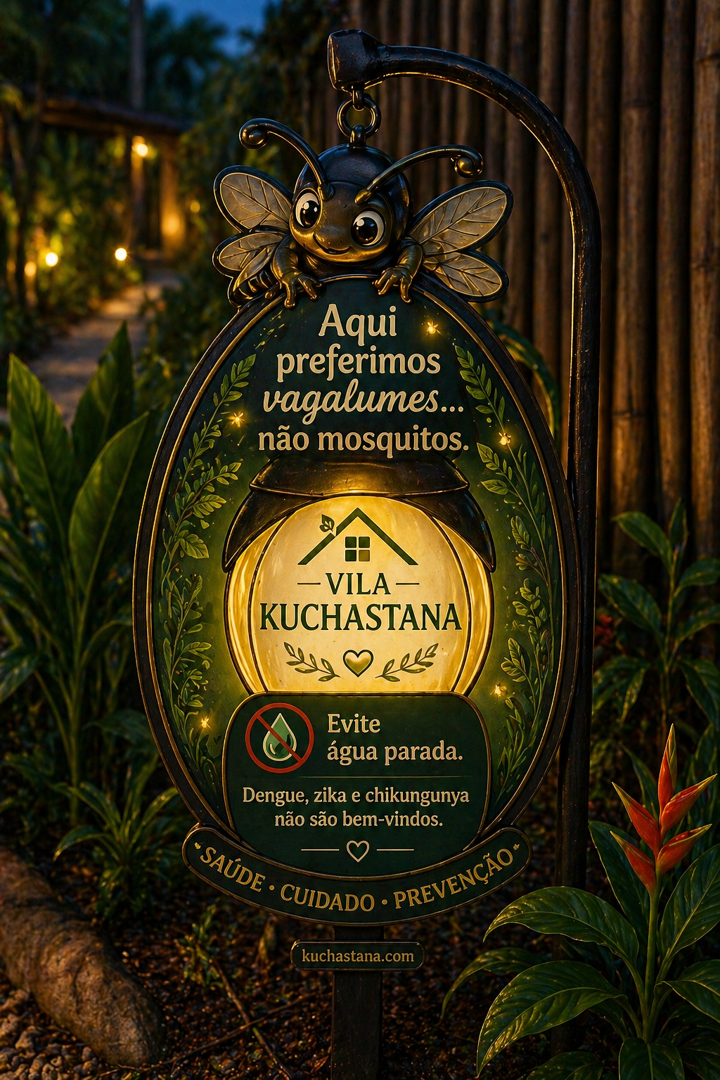 Placa artesanal - Vagalumes