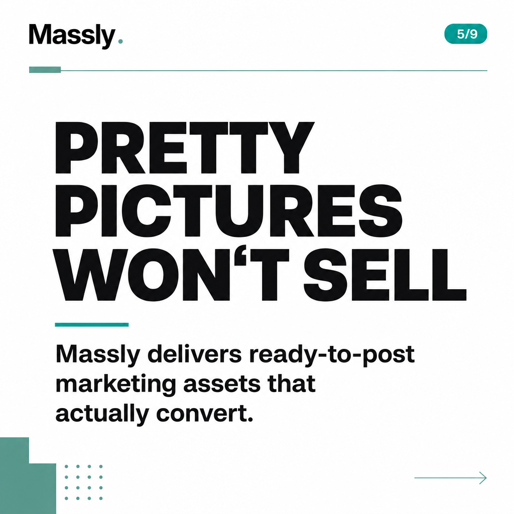Slide 5: Pretty Pictures Won't Sell