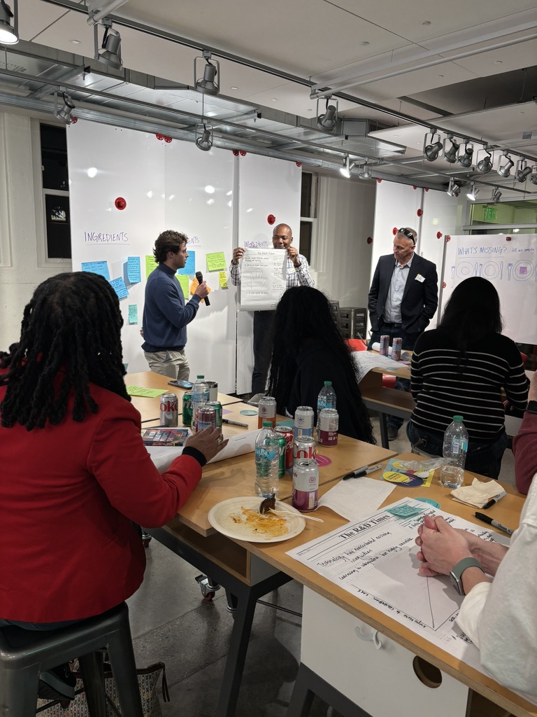 Group discussion with participants sharing ideas