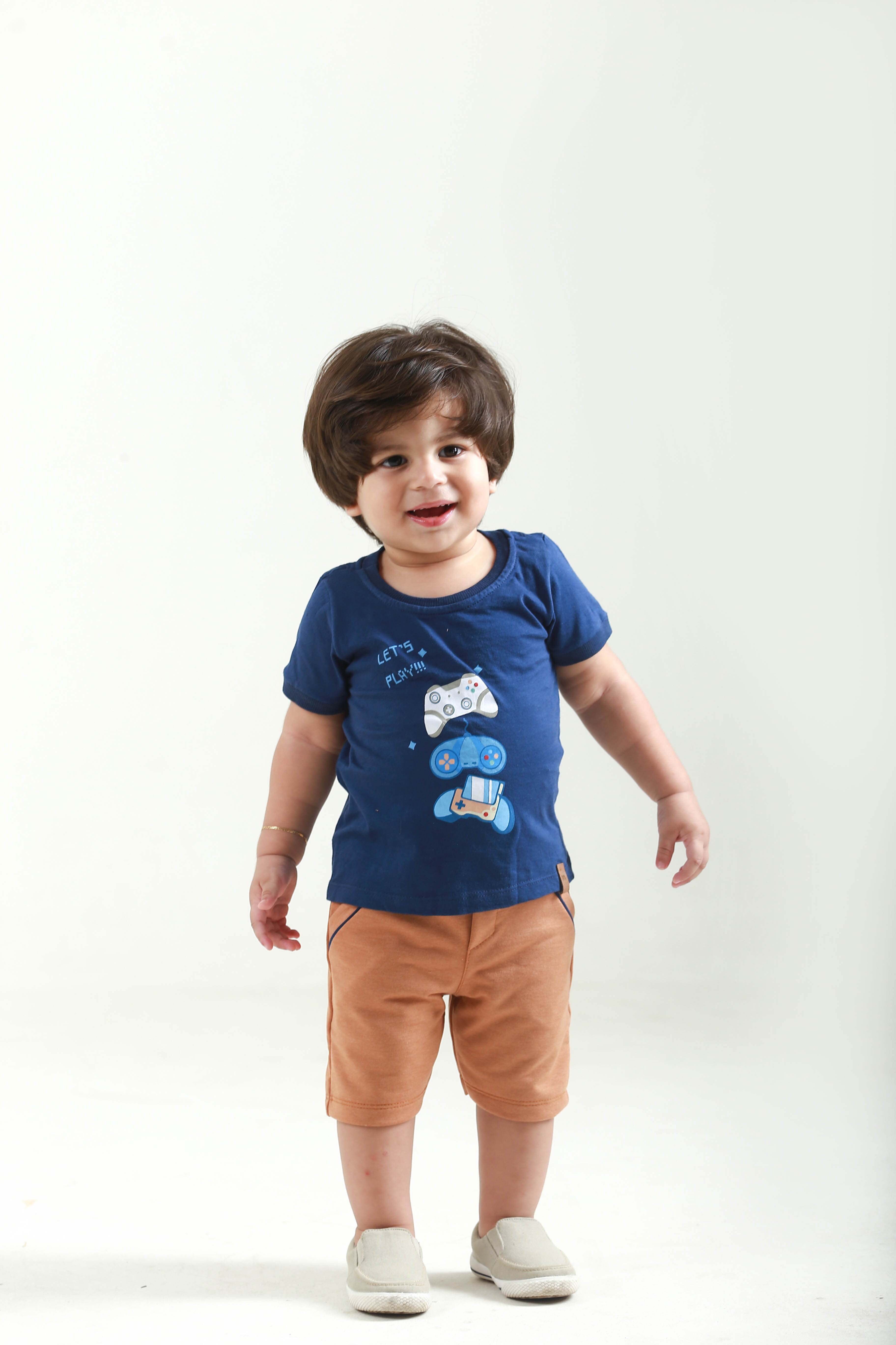 Bebê Molecco – camiseta azul lets play