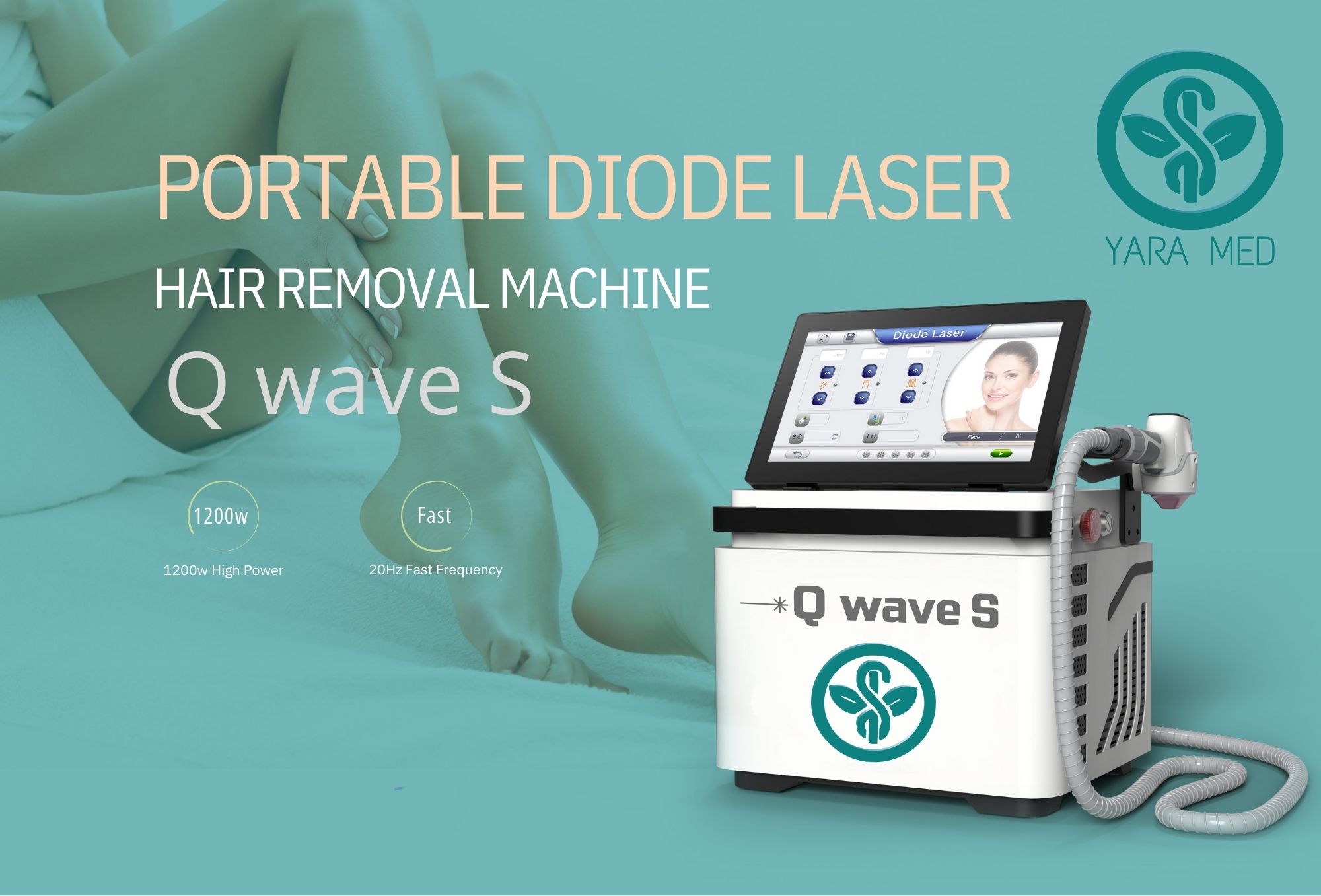 Q WAVE S Portable Diode Laser Machine - Main View