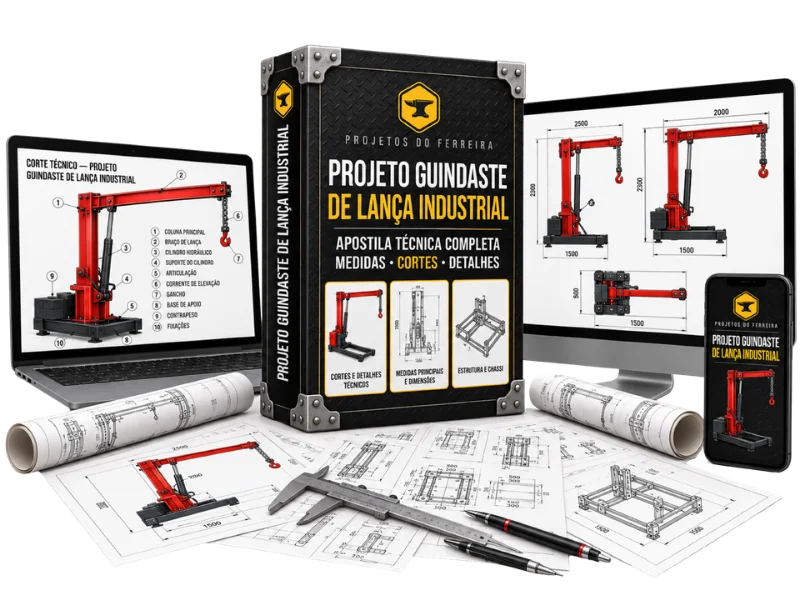 Mockup do Projeto Guindaste de Lança Industrial