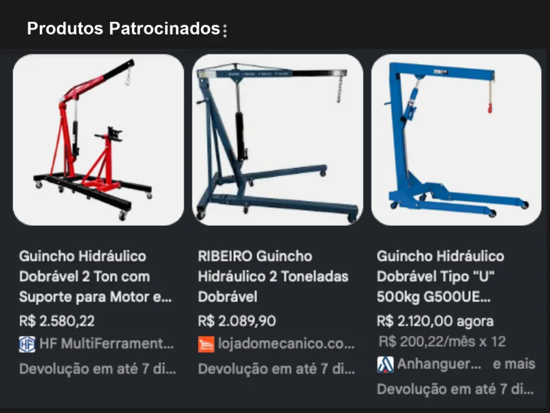 Guindastes industriais prontos à venda
