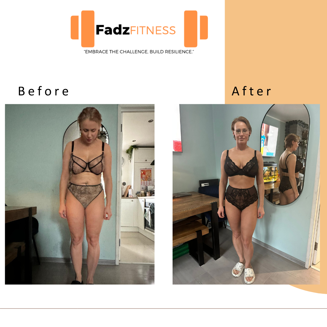 Female client transformation - front view