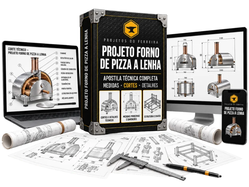 Mockup do Projeto do Forno de Pizza a Lenha