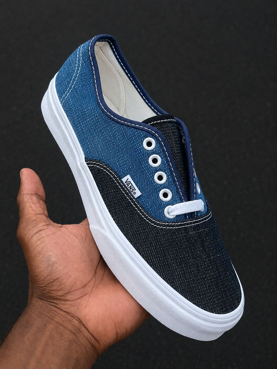 Vans Authentic Denim Blue Black