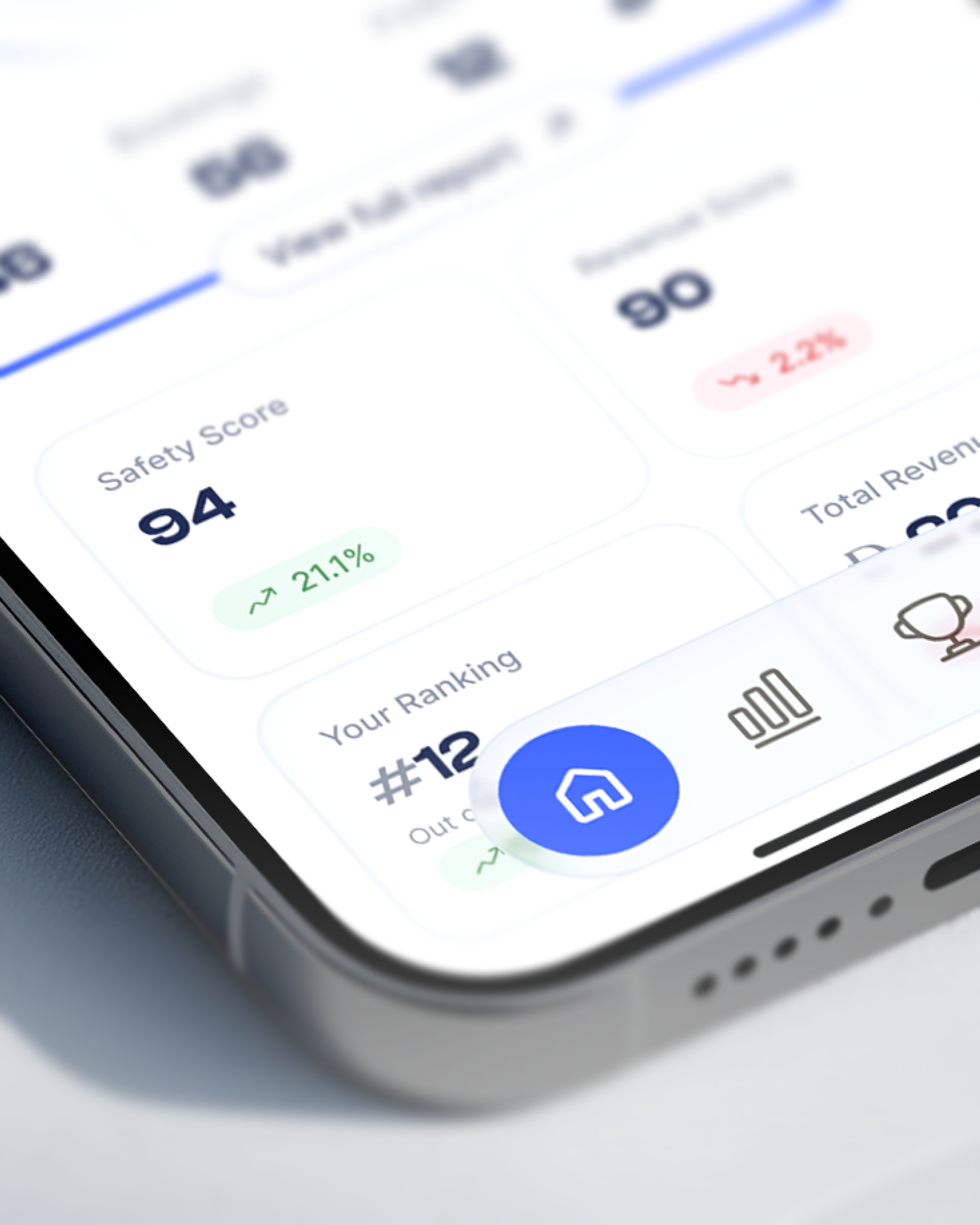 Driver Scoring bottom navigation concept