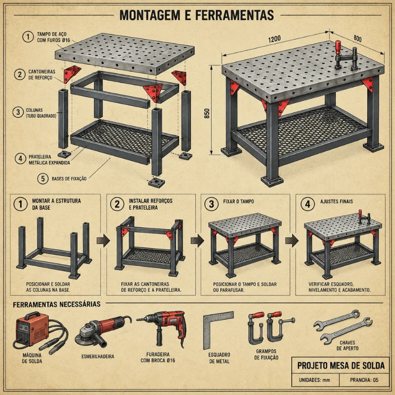 Montagem e Ferramentas