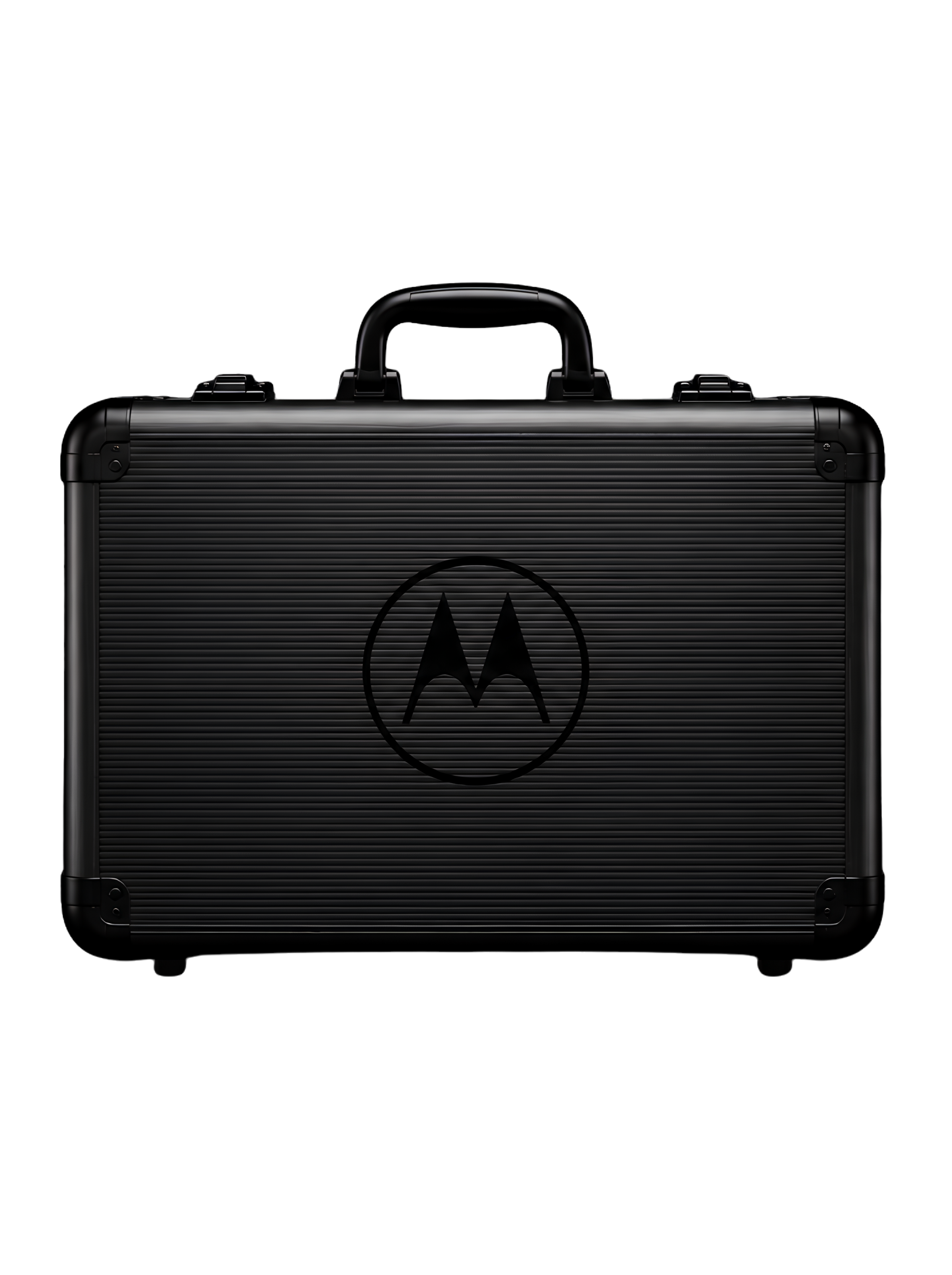 The matte black Motorola extraction case, sealed