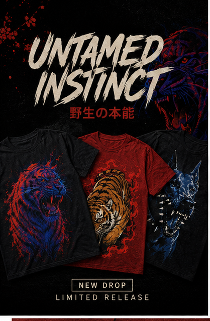 Untamed Instinct — limited release tees