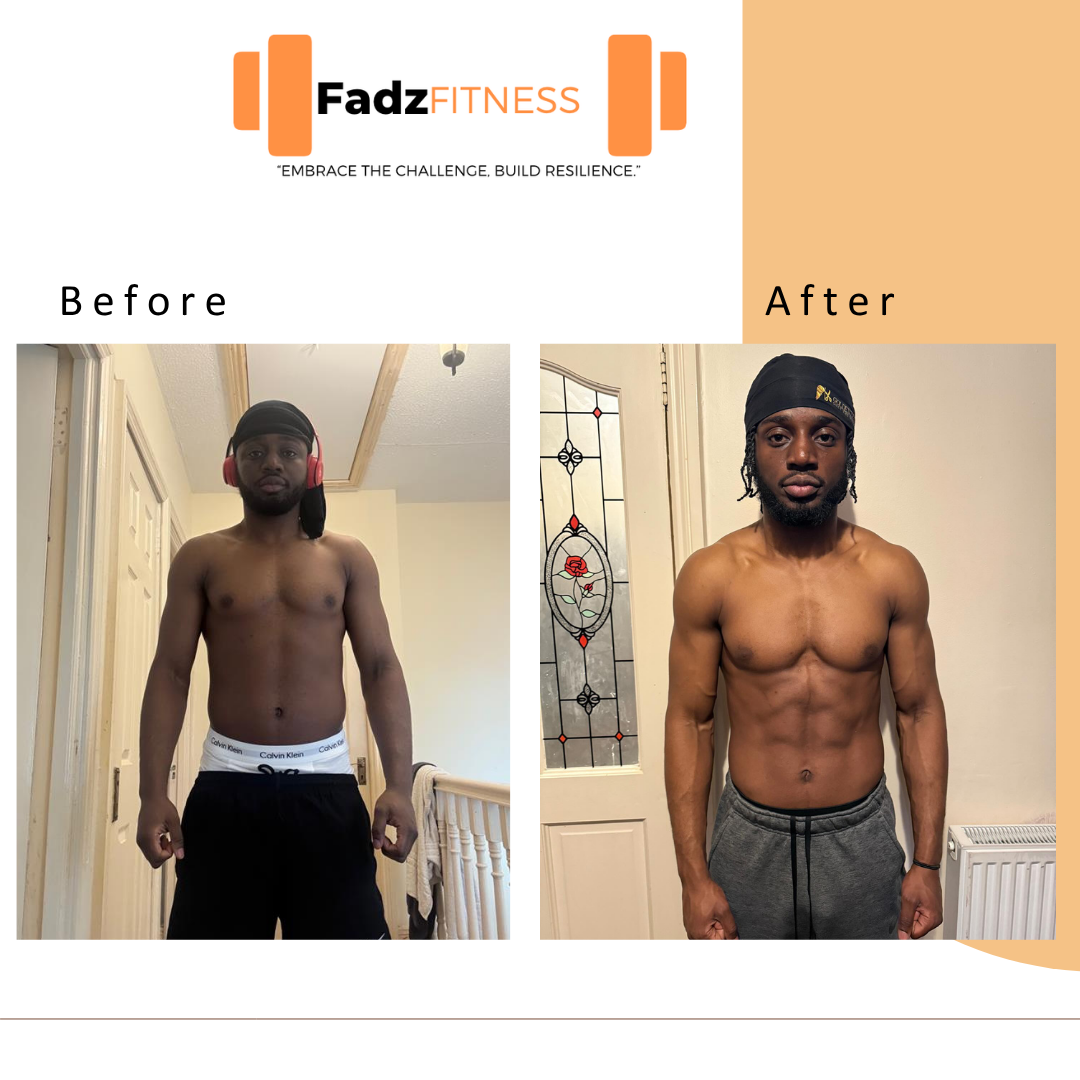 Male client transformation - front view