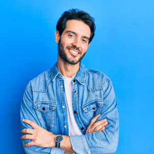 Man in denim jacket