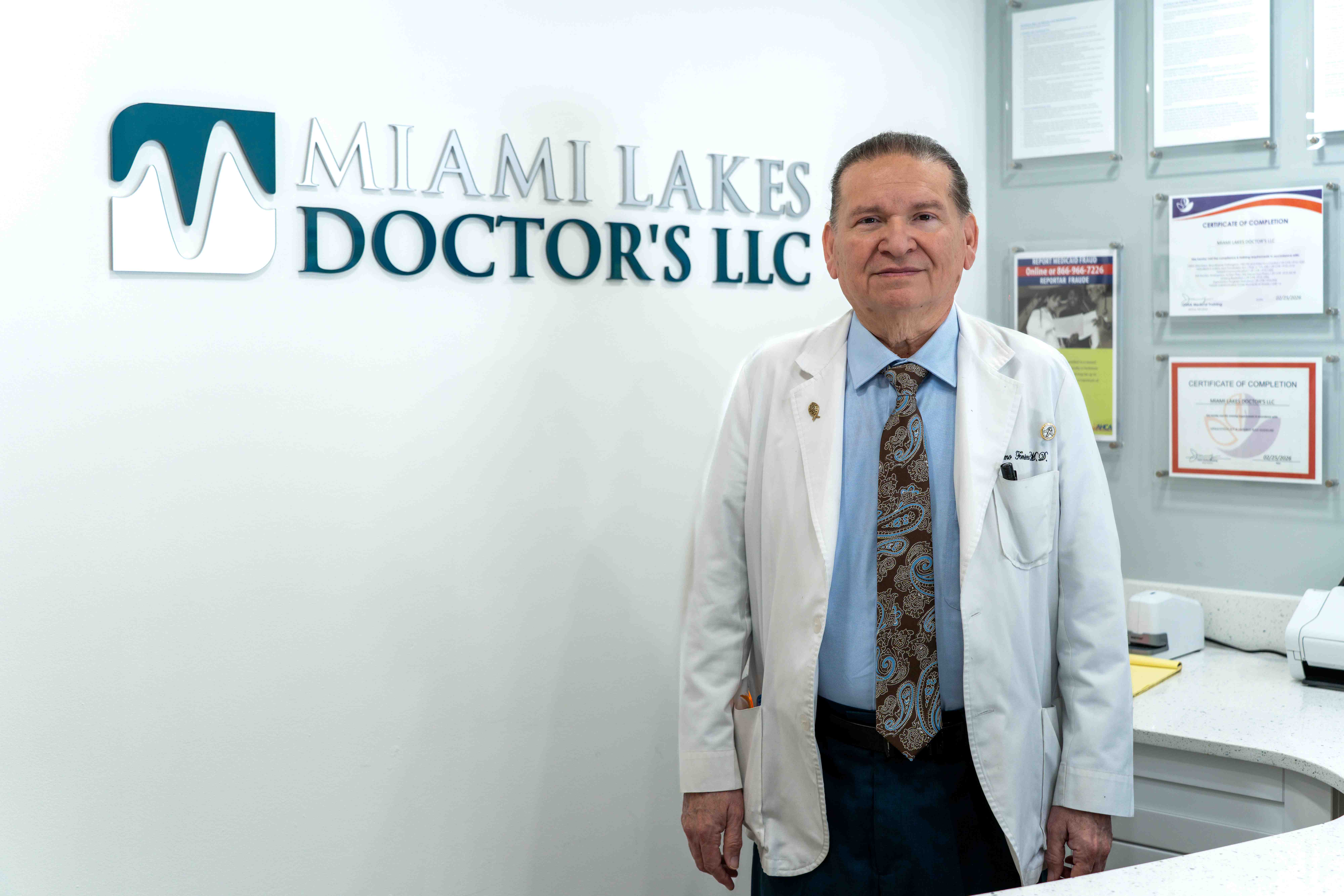 Dr. Guillermo A. Fonseca, MD in professional office