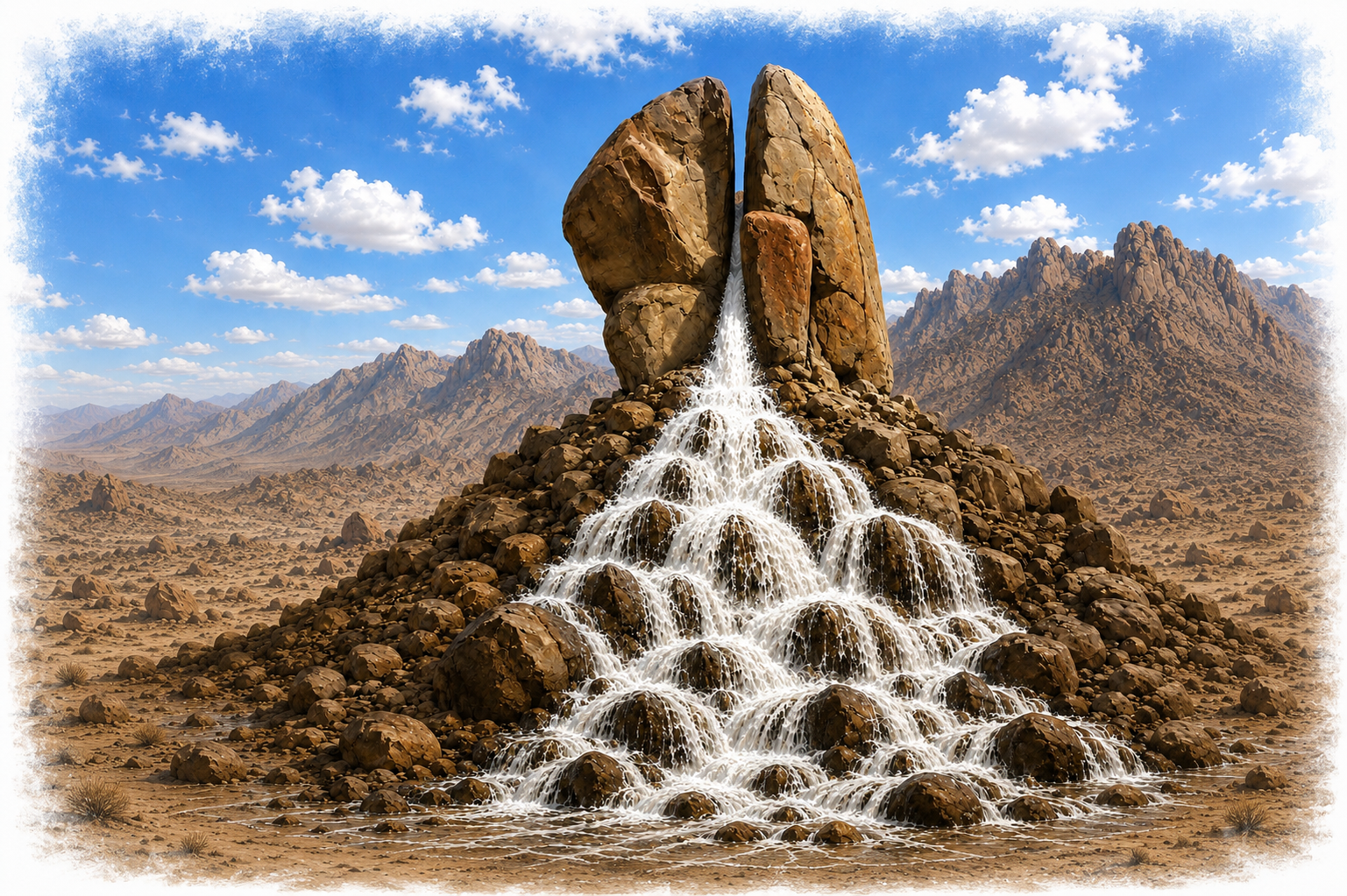 Split Rock with living water flowing