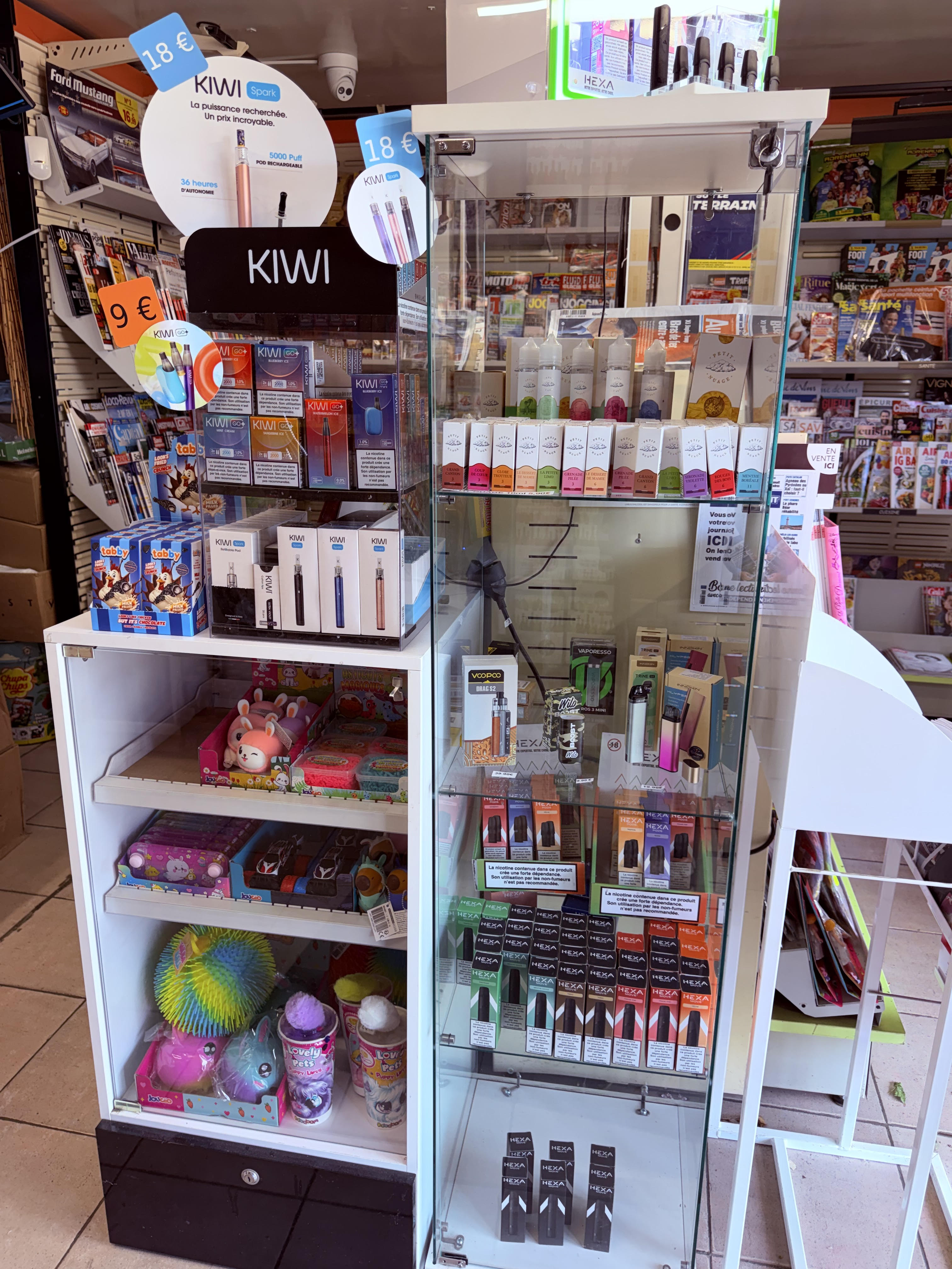 Espace Vape Shop avec KIWI et HEXA