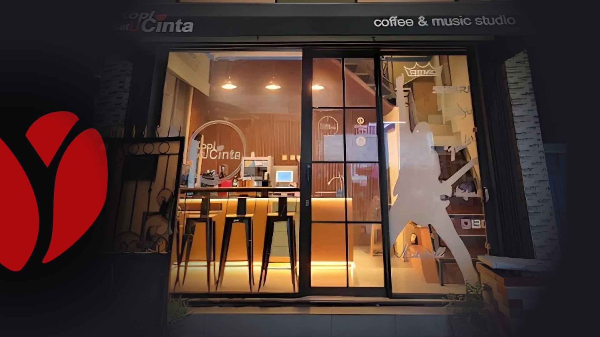 Outlet Kopi Satu Cinta dengan konsep coffee & music studio