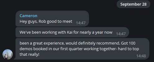 100 demos booked in first quarter