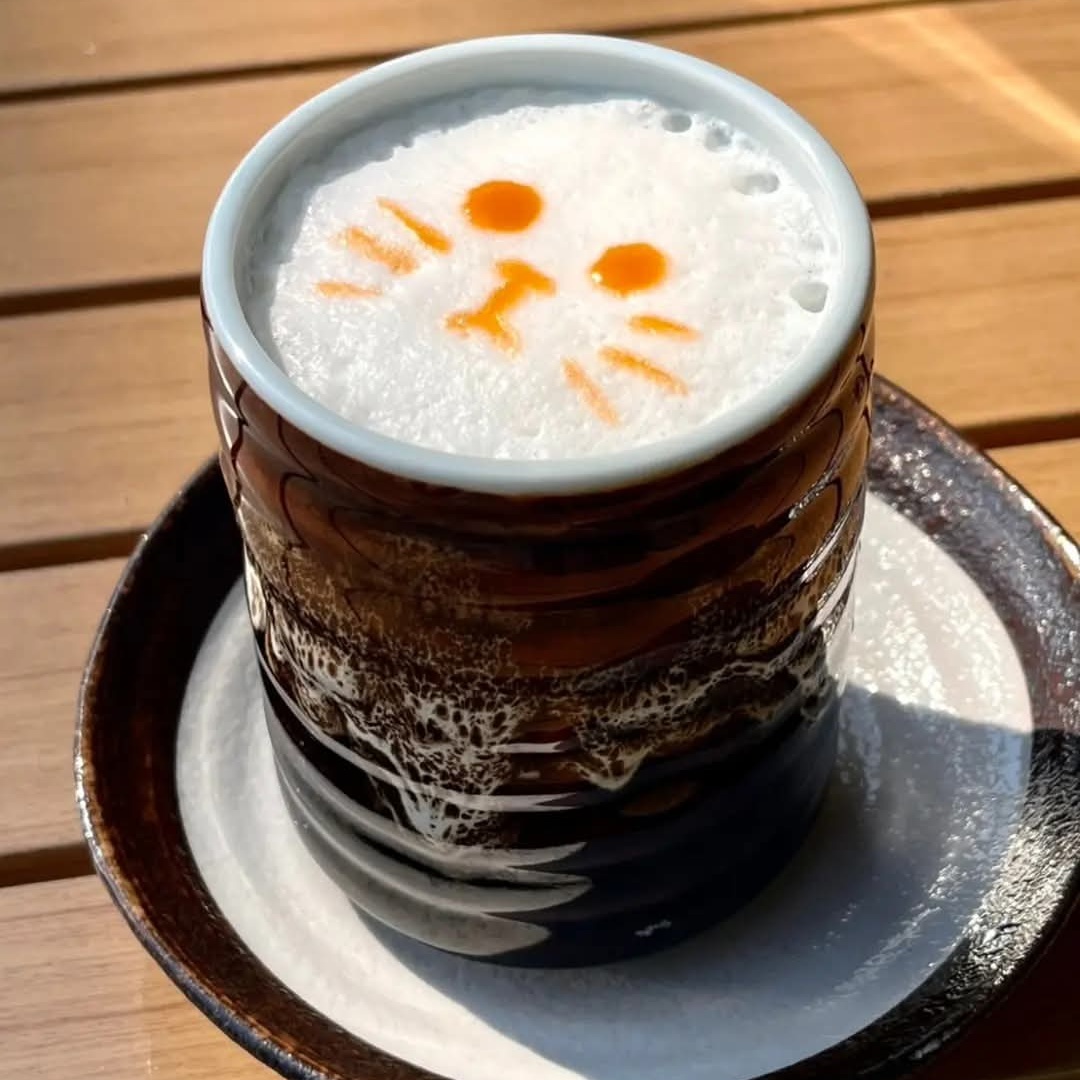 Coffee with Cat Latte Art