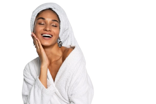 Woman with clear skin after scar treatment