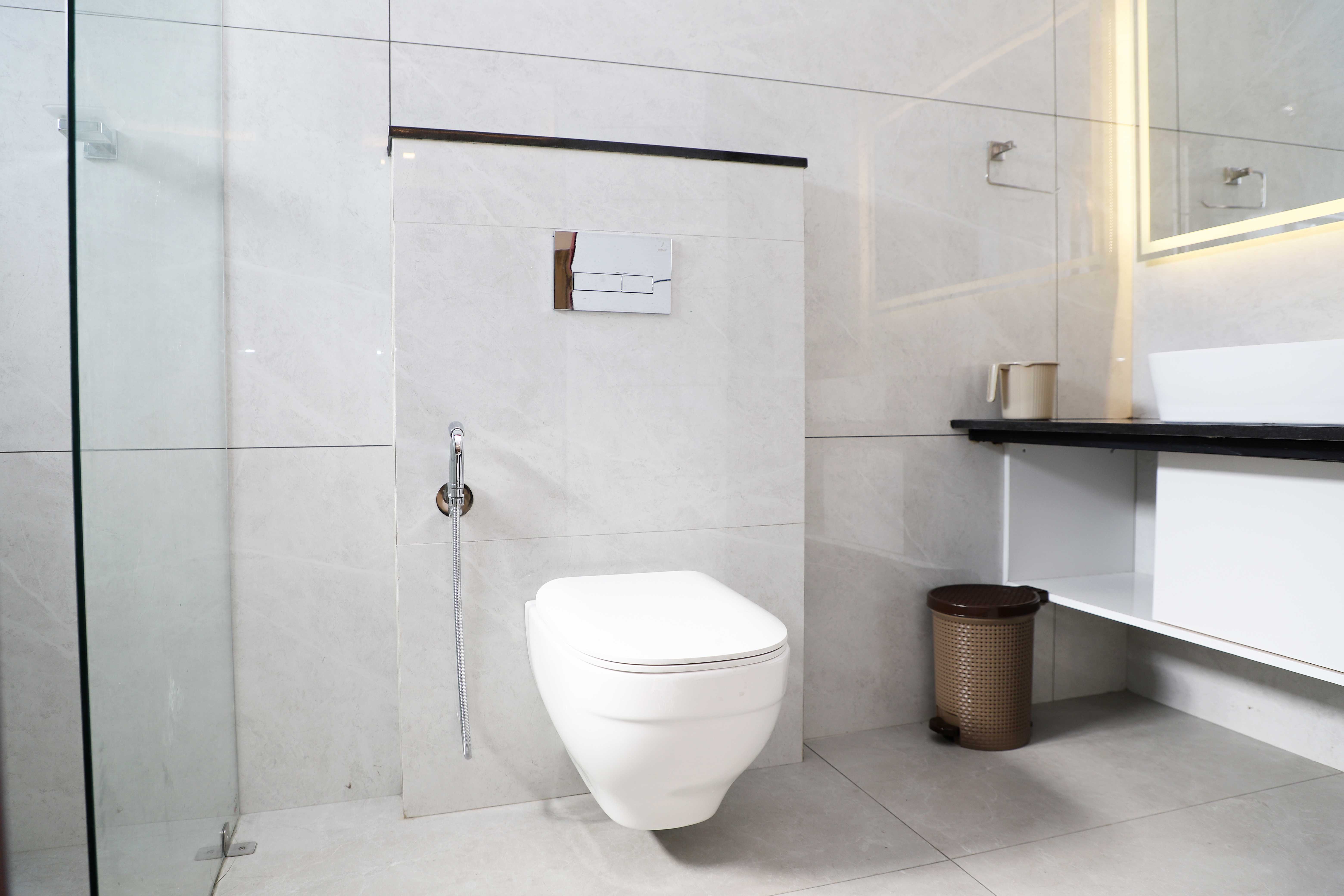 Modern bathroom with shower