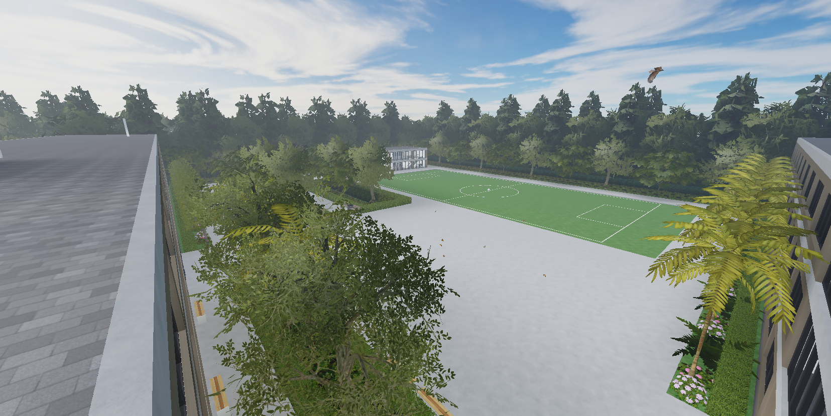 Terrain de sport extérieur